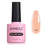 AIMEILI 8 en 1 Builder Base Gel Vernis Semi Permanent - Gel de Construction pour Extension Nude Rose, Base Coat, Renforcement et Réparation de Manucure, Colle de Décorations - 10ml (163)