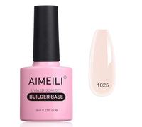 AIMEILI 8 en 1 Builder Gel Vernis Semi Permanent Nude Rose Base et Structure pour Extensions, pour Nail Art, Décorations et Stickers, Renforcement et Réparation de manucure 8ml (1025)