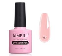 AIMEILI 8 en 1 Builder Gel Vernis Semi Permanent - Nude Rose Base et Structure pour Extensions, pour Nail Art, Décorations et Stickers, Renforcement et Réparation de manucure - 10ml (153)
