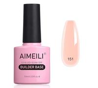 AIMEILI 8 en 1 Builder Gel Vernis Semi Permanent - Nude Rose Base et Structure pour Extensions, pour Nail Art, Décorations et Stickers, Renforcement et Réparation de manucure - 10ml (151)
