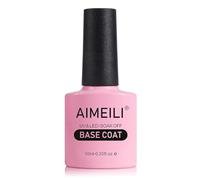 AIMEILI Base Coat de Vernis Gel Semi-Permanent Vernis à Ongles UV LED Soak Off Gel Polish 10ml