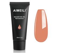 AIMEILI Extention Gel pour Ongles Jelly Ambre, Builder Construction Gel 30ml Faux Ongles Quick Building UV LED Vernis Semi Permanent - Brun 065