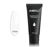 AIMEILI Faux Ongles Gel Blanc 30ml Soak Off UV LED Nail Extension Builder Gel