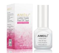 AIMEILI Liquide Latex Tape Peel Off Base Coat Correcteurs de Vernis à Ongles Protection de la Peau et des Doigts pour Nail Art Manucure Inodore 15 ML Blanc