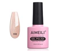 AIMEILI Sans HEMA Semi-Permanent Brown Paillette Shimmer Soak Off UV LED Gel Polish-10ml(559)