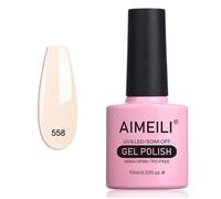 AIMEILI Sans HEMA Semi-Permanent Nude Paillette Shimmer Soak Off UV LED Gel Polish-10ml(558)