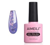 AIMEILI Sans HEMA Semi-Permanent Pourpre Paillette Shimmer Soak Off UV LED Gel Polish-10ml(571)