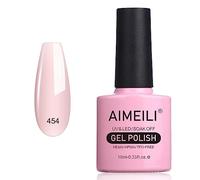 AIMEILI Sans HEMA Vernis à Ongles Gel Naturel Nu 10ml, Vernis Semi Permanent Gelée de Cristal Gel Soak Off UV LED Manucure (454)