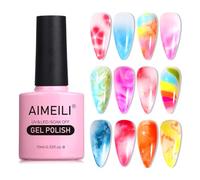AIMEILI Soak Off UV LED Vernis à Ongles Gel Semi-Permanent Blossom Gel Polish - Clear Blooming 10ml