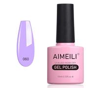 AIMEILI Soak Off UV LED Vernis à Ongles Gel Semi-Permanent Violet Gel Polish - Lavender (060) 10ml
