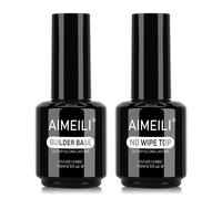 AIMEILI Soak Off Vernis ongles gel sans hma Base de construction vgtalienne sans cruaut et ensemble de dessus sans essuyage - 2 x 15 ml