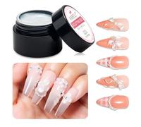 AIMEILI Solid Gel 3D Nail Art, Non-Stick Solide Sculpture Gel Nacré Blanc UV LED pour Nail Charms Design Styling Manucure DIY 5g Végétalienne Sans Cruauté