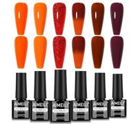 AIMEILI Vernis à Ongles Gel 6 Couleurs Marron Automne Hiver, Vernis Semi Permanent Soak Off UV LED Manucure Sain Longue Durée 5ml KIT 105