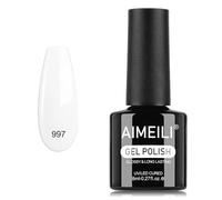 AIMEILI Vernis à Ongles Gel Blanc Pur Vernis Semi Permanent Soak Off UV LED Gel Polish Nail Art Manucure Longue Durée 8ml (997)