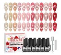 AIMEILI Vernis à Ongles Gel Oeil de Chat, 12 Couleurs Pailleté Cat Eyes Scintillante Glitter Gel Soak Off UV LED Manucure Sain Longue Durée 5ml avec 2 Bâton Magnétique KIT 46