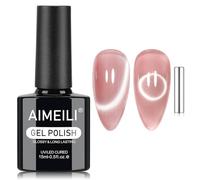 AIMEILI Vernis à Ongles Gel Oeil de Chat, 15ml Pailleté Cat Eyes Scintillante Glitter Gel Soak Off UV LED Manucure Sain avec Bâton Magnétique pour Salon DIY Home (1278)