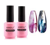 AIMEILI Vernis à ongles Gel pour transfert Manucure DIY Lampe LED requise, Sans Hema - 2 x 15ml