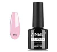 AIMEILI Vernis à Ongles Gel Rose Baby Pink, Vernis Semi Permanent Soak Off UV LED Gel Polish Nail Art Manucure Longue Durée 8ml (999)