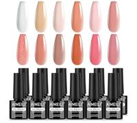 AIMEILI Vernis à Ongles Gel Semi Permanent 12 Couleurs Blanc Rose Nude UV LED Soak Off Manucure Salon Longue Durée 5ml KIT 30