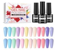 AIMEILI Vernis à Ongles Gel Semi Permanent Bonbon Macaron Série 12 Couleurs UV LED Soak Off Manucure Salon Longue Durée 5ml KIT 36