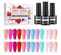 AIMEILI Vernis à Ongles Gel Semi Permanent Bonbon Macaron Série 12 Couleurs UV LED Soak Off Manucure Salon Longue Durée 5ml KIT 33