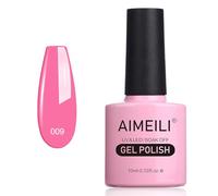 AIMEILI Vernis à Ongles Rose Soak Off UV LED Vernis Semi Permanent Pink Gel Polish 10 ml - Pretty in Pink (009)