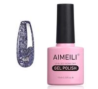 AIMEILI Vernis Gel Semi Permanent Paillettes de Platine, Sparkly Shiny Vernis à Ongles Gel Métallique UV LED Nail Art Manucure Sans HEMA Longue Durée 10ml(644)