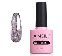 AIMEILI Vernis Gel Semi Permanent Paillettes de Platine, Sparkly Shiny Vernis à Ongles Gel Métallique UV LED Nail Art Manucure Sans HEMA Longue Durée 10ml（645）