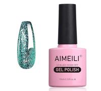 AIMEILI Vernis Gel Semi Permanent Paillettes de Platine, Sparkly Shiny Vernis à Ongles Gel Métallique UV LED Nail Art Manucure Sans HEMA Longue Durée 10ml(641)