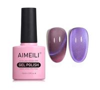 AIMEILI Vernis Semi Permanent Magnétique Holographique Métavers Cat Eye Vernis à Ongles Gels Oeil de Chat Phantom 10ml - (739)