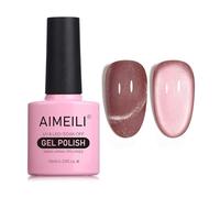 AIMEILI Vernis Semi Permanent Magnétique Holographique Métavers Cat Eye Vernis à Ongles Gels Oeil de Chat Phantom 10ml - (734)