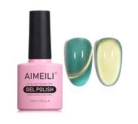 AIMEILI Vernis Semi Permanent Magnétique Holographique Métavers Cat Eye Vernis à Ongles Gels Oeil de Chat Phantom 10ml - (751)