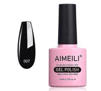 AIMEILI Vernis Semi-Permanent Noir Soak Off UV LED Vernis à Ongles Gel Polish - Blackpool (007) 10ml