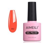 AIMEILI Vernis Semi Permanent, Vernis à Ongles Gel Soak Off UV LED Nail Polish Manucure - Neon Orange Zest (053) 10ml