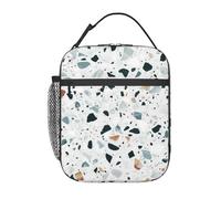 AIMeinn Sac à déjeuner isotherme léger avec imprimé Parttern - Blanc