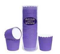 AIMEITE Caissettes Papier Cupcakes,Caissette Muffins Papier de Cupcake Moulle Muffins Caissettes Papier Cuisson de Caissette Mini Muffins 24 Pièces (Violet)