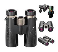 AiMeiteng Jumelles HD 12 x 42 pour Adultes, prismes BAK4, objectifs FMC, Jumelles étanches pour l'observation des Oiseaux, la randonnée, l'observation de la Faune avec Adaptateur téléphonique