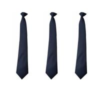 AIMEJZM 3 pièces Cravate bleu marine pour hommes et femmes cravate à clip cravate pré-nouée cravate réglable pour mariage remise des diplômes Uniformes