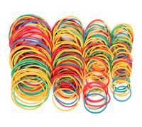 AIMEKE 610 Pièces Bande Élastique en Caoutchouc, 25/32/38/50mm Elastique Caoutchouc Colorées (Rouge, Jaune, Bleu, Vert), Réutilisable et Durable Elastiques pour Maison École et Bureau
