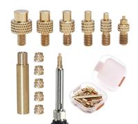 AIMEKE Pointes à Souder/Set D'aide à La Fusion, Panne Fer à Souder pour Inserts Filetés M2 M2.5 M3 M4 M5 M6 M8, Pointes Filets Rapportés, pour Pointe de Fer à Souder Universelle 936