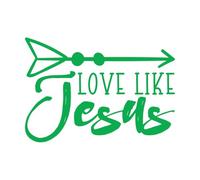 aimer comme Jésus Stickers muraux 57.6x82.2cm Peinture murale artistique Vert