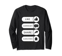 Aimer, Commenter, Partager, s'abonner - Vidéo Blogging Livestream Manche Longue