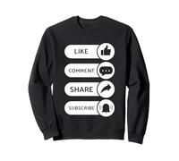 Aimer, Commenter, Partager, s'abonner - Vidéo Blogging Livestream Sweatshirt