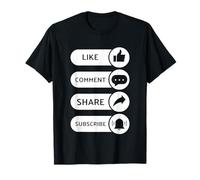 Aimer, Commenter, Partager, s'abonner - Vidéo Blogging Livestream T-Shirt