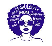 aimer la vie de maman Stickers muraux en PVC 67.2x68.6cm Modification et ajout d'informations possibles Bleu foncé