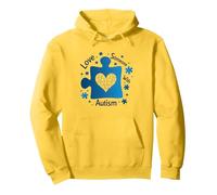 Aimer Quelqu'un autiste : Sensibilisation et Soutien Sweat à Capuche, Unisexe pour Adultes, Citron, L