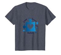 Aimer Quelqu'un autiste : Sensibilisation et Soutien T-Shirt, Enfant, Bleu Chiné, 12 Ans