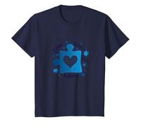 Aimer Quelqu'un autiste : Sensibilisation et Soutien T-Shirt, Enfant, Bleu Marine, 6 Ans