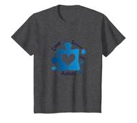Aimer Quelqu'un autiste : Sensibilisation et Soutien T-Shirt, Enfant, Chiné Foncé, 3 Ans