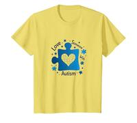 Aimer Quelqu'un autiste : Sensibilisation et Soutien T-Shirt, Enfant, Citron, 3 Ans